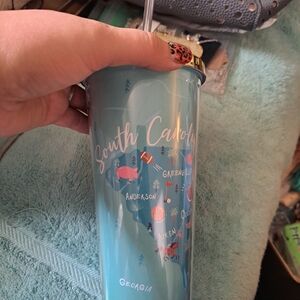 Simply Southern South Carolina Blue Travel Tumbler